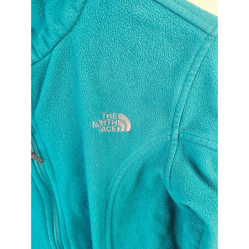 The North Face Womens TKA 100 Full Zip Fleece Jacket Teal Blue Medium - Picture 2 of 13